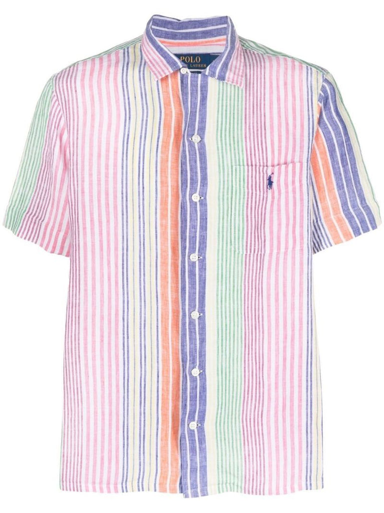 Pink Striped Linen Shirt