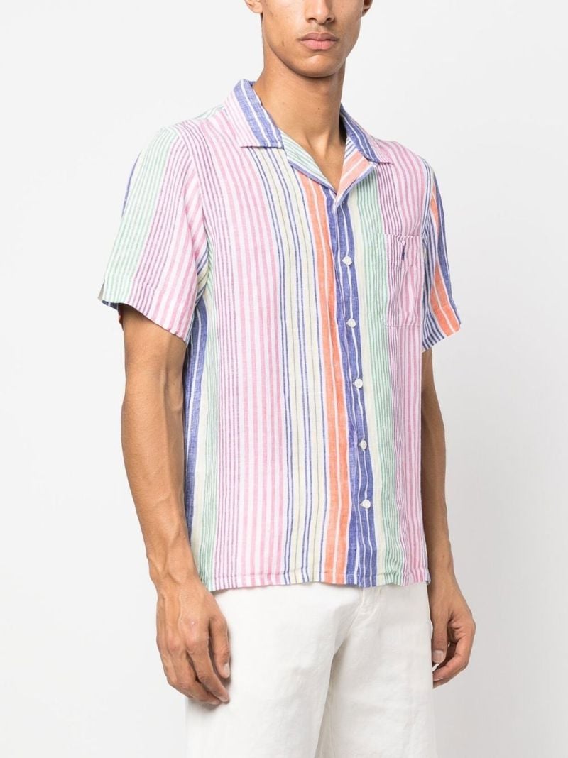 Pink Striped Linen Shirt
