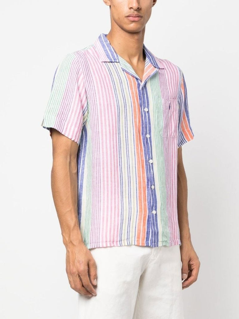 Pink Striped Linen Shirt