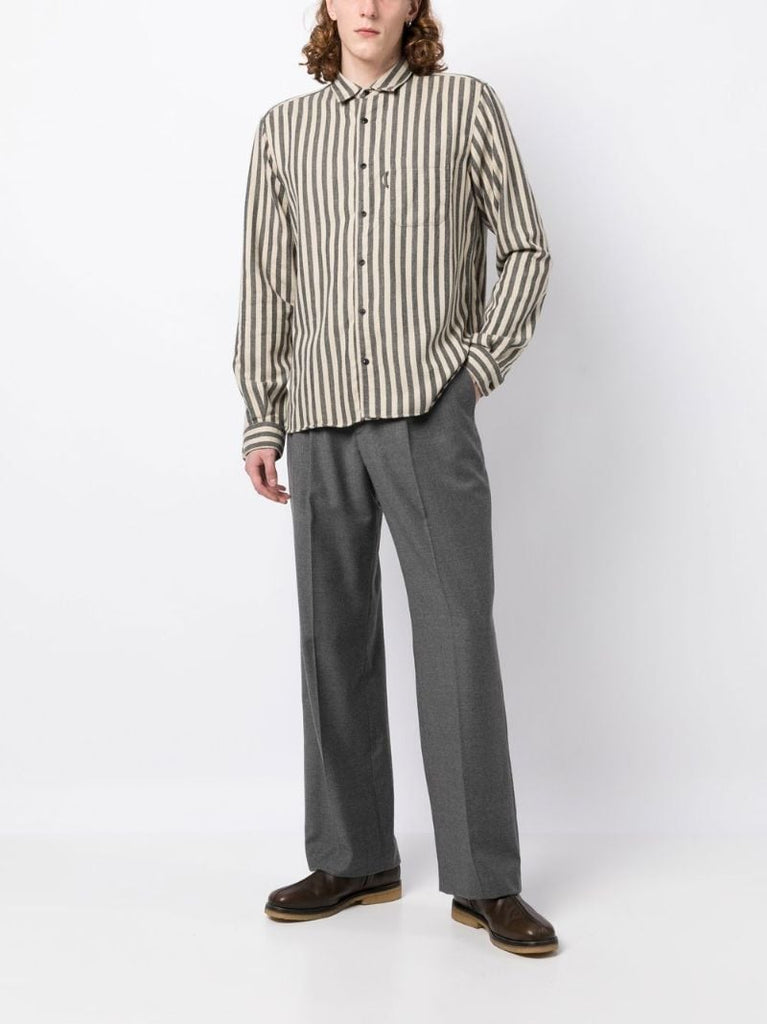 Neutral Curtis Striped Shirt