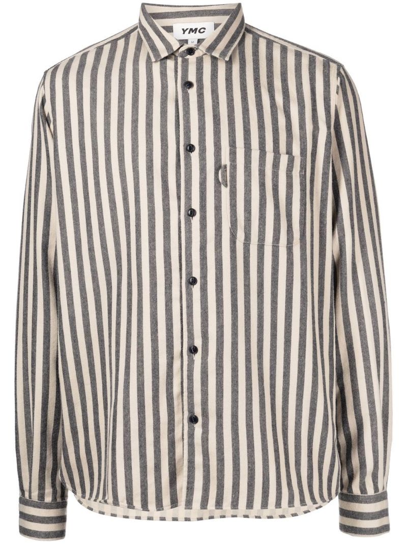 Neutral Curtis Striped Shirt