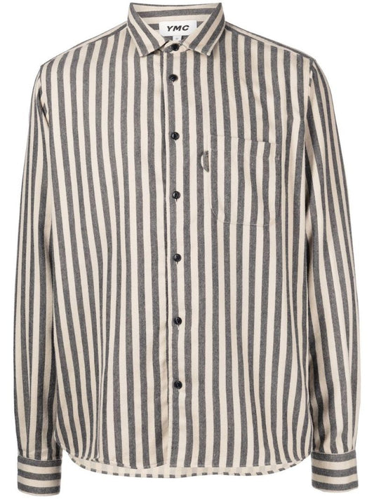 Neutral Curtis Striped Shirt