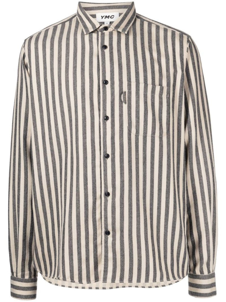 Neutral Curtis Striped Shirt