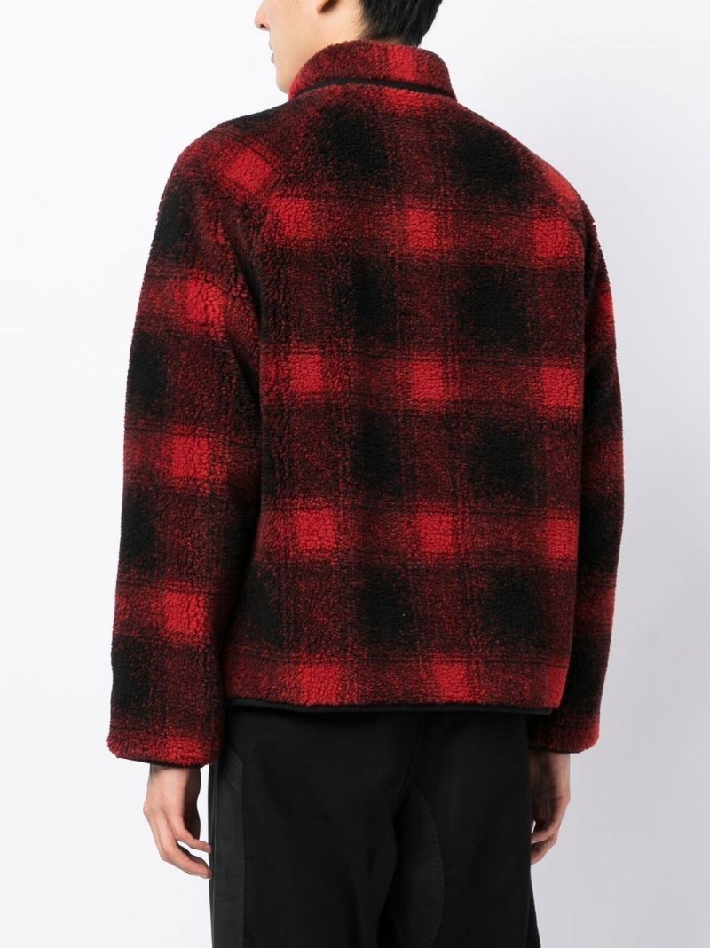 Red Beach Jacquard Plaid Jacket