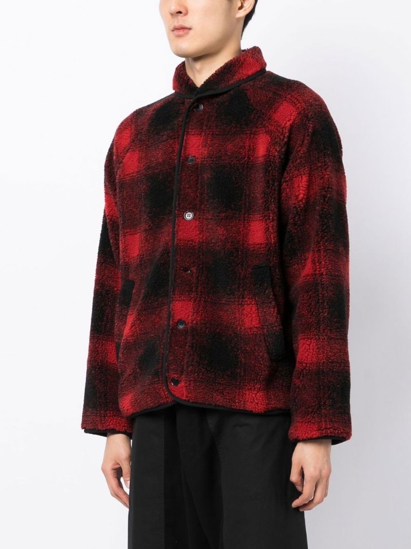 Red Beach Jacquard Plaid Jacket