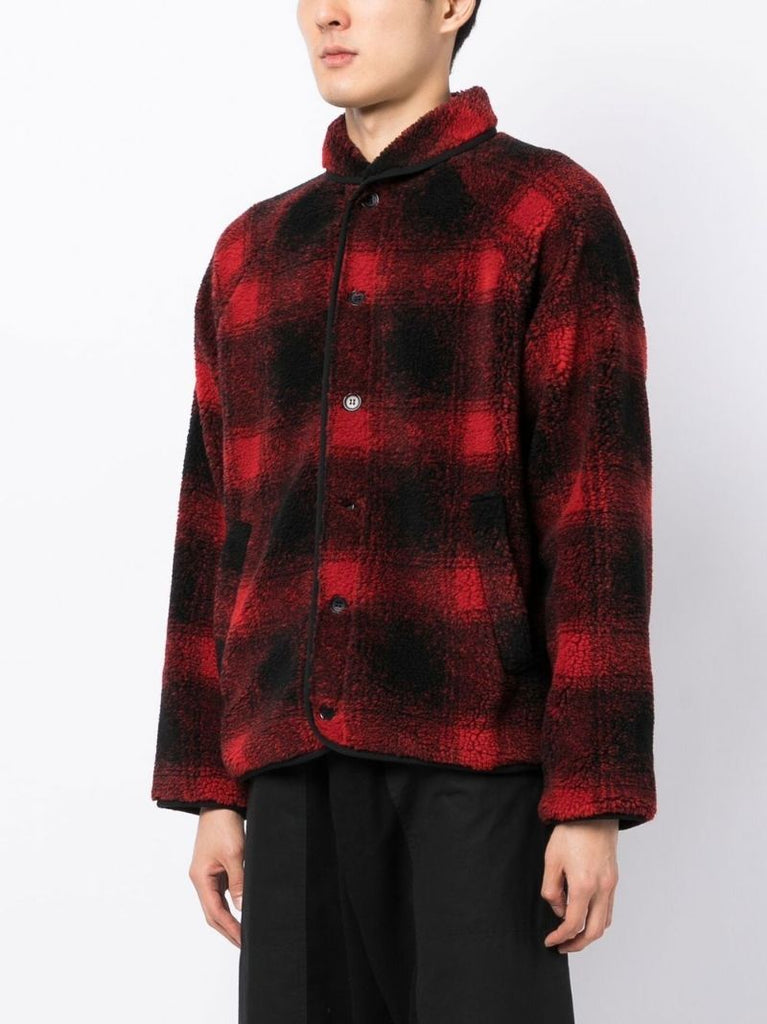 Red Beach Jacquard Plaid Jacket