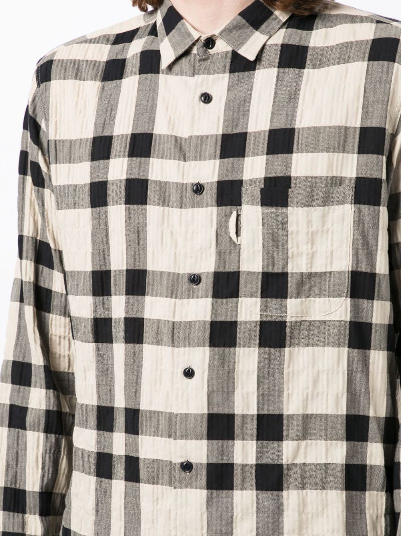Black Curtis Check Cotton Shirt