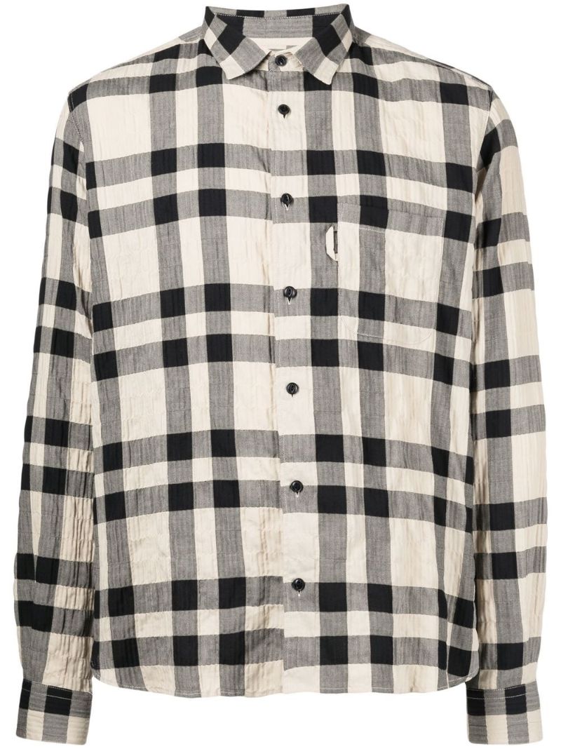 Black Curtis Check Cotton Shirt