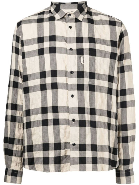 Black Curtis Check Cotton Shirt