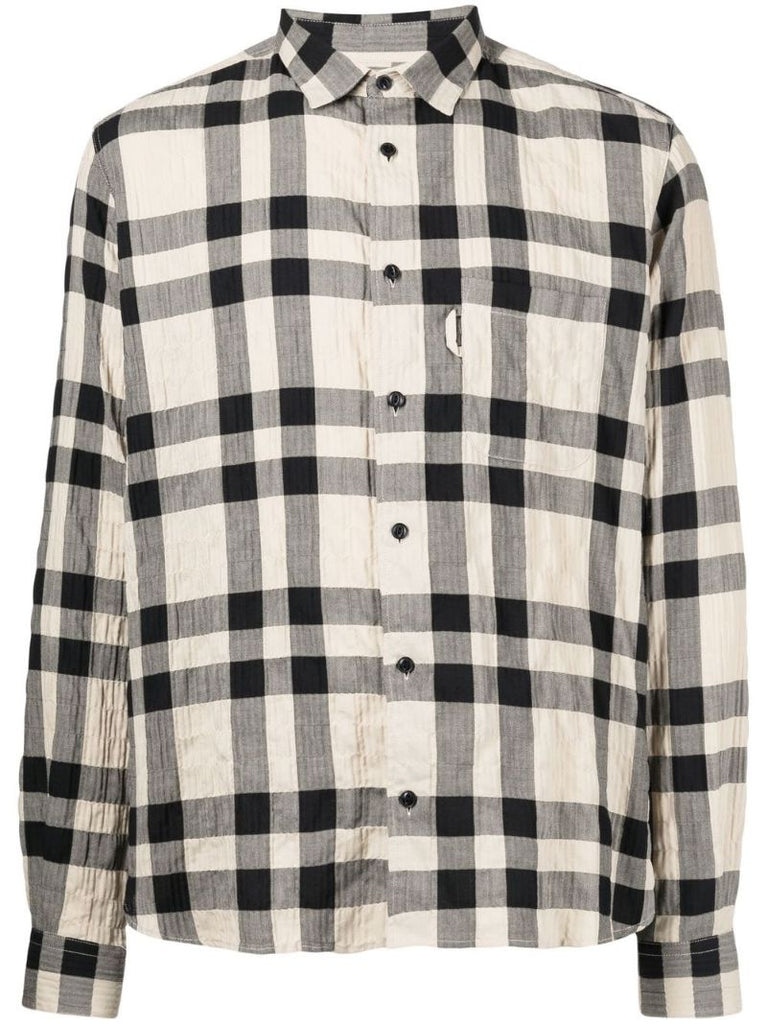 Black Curtis Check Cotton Shirt