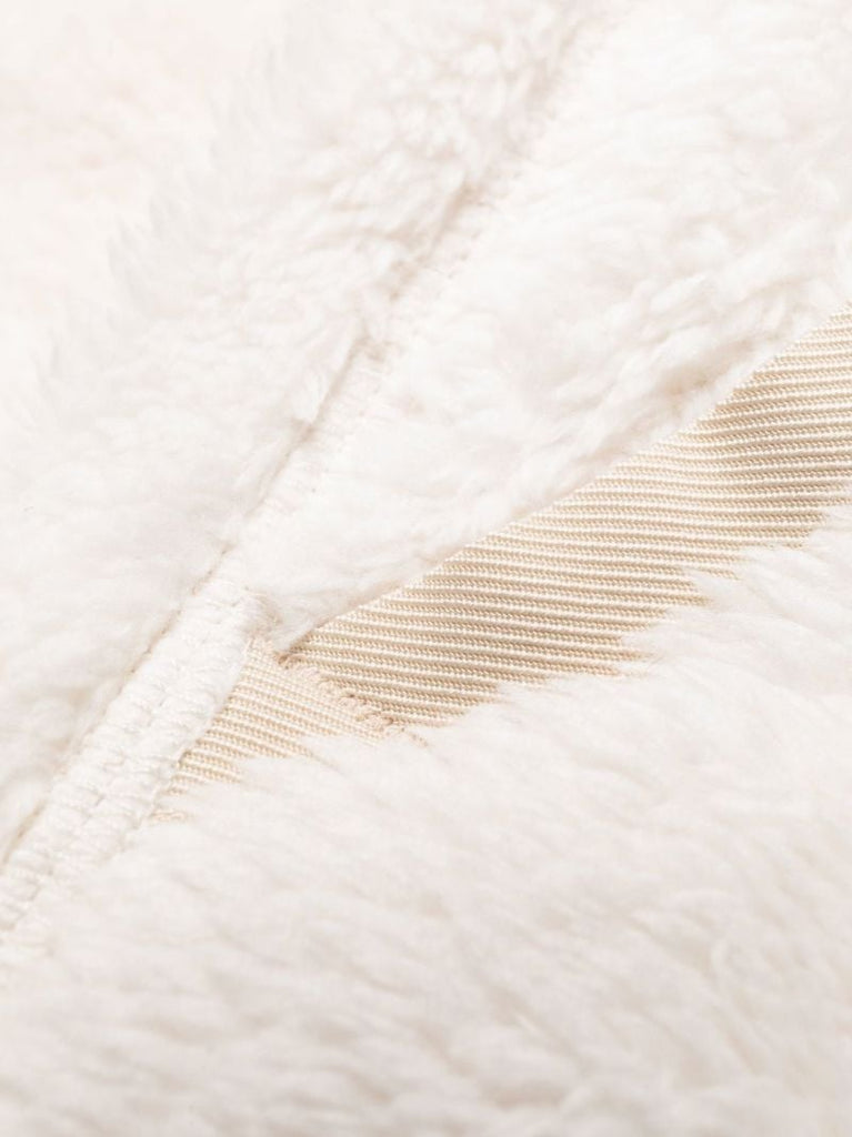White Fleece Track Pants