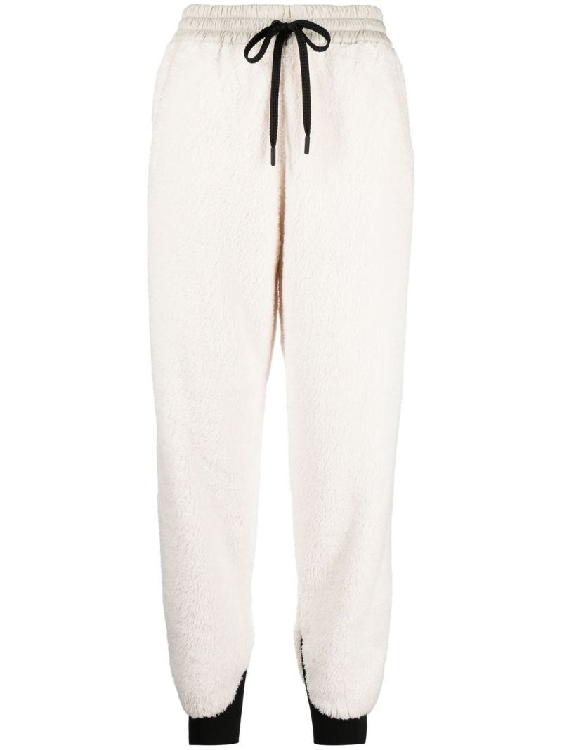 White Fleece Track Pants