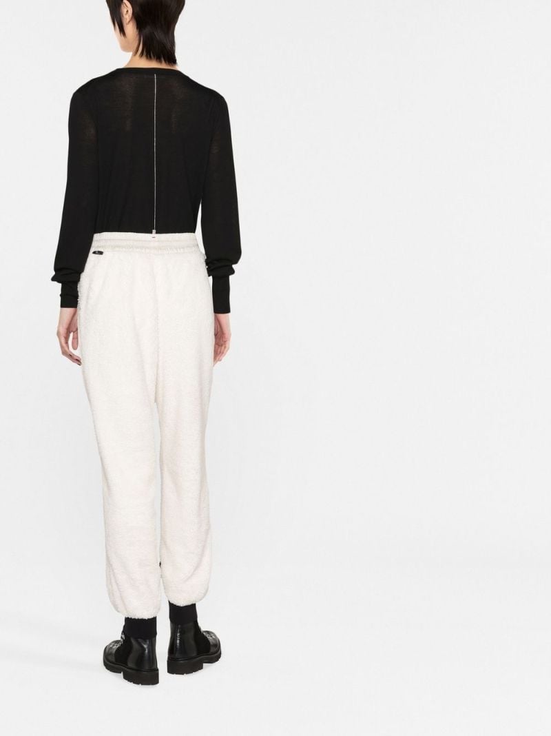 White Fleece Track Pants