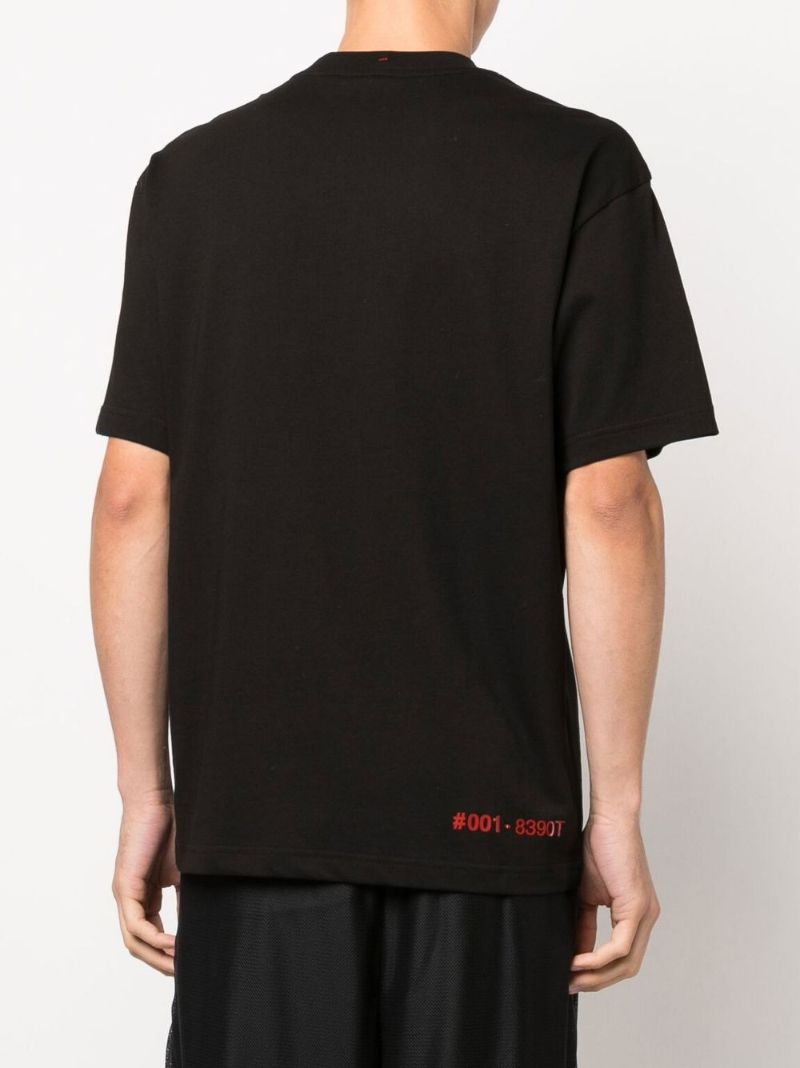 Black Logo Print Cotton T-shirt