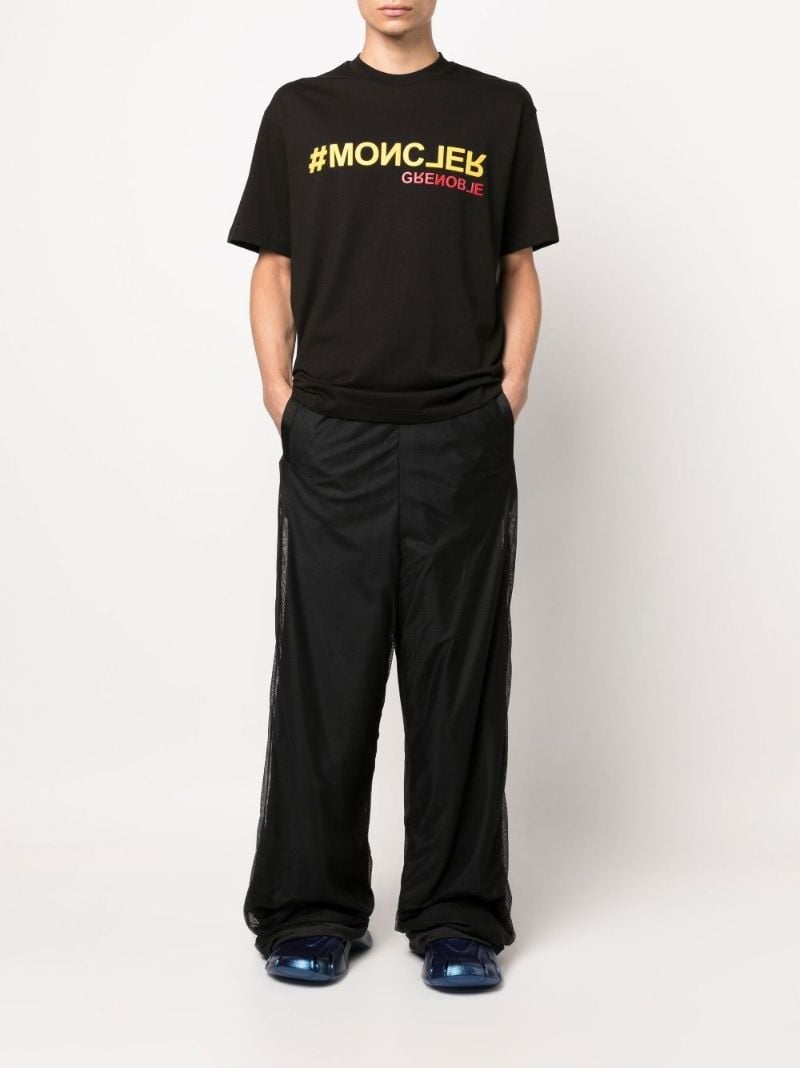 Black Logo Print Cotton T-shirt