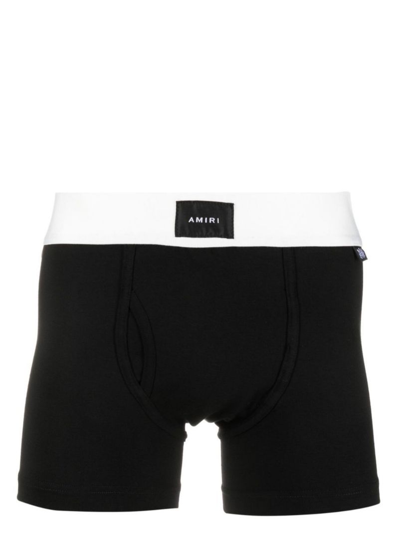 Black Logo Patch Boxer Briefs