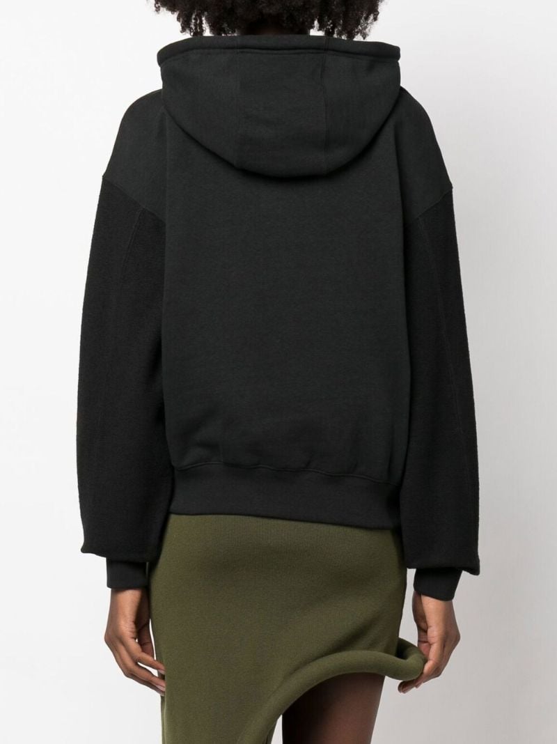 Black Logo Cotton Hoodie