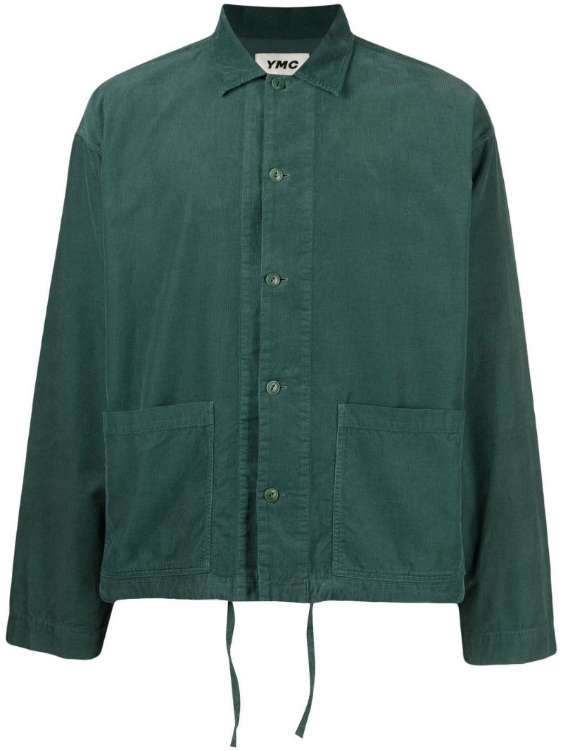 Green Cotton Shirt Jacket