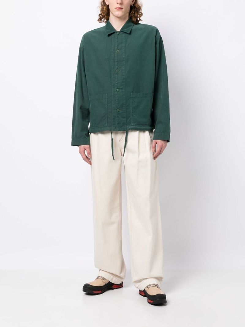 Green Cotton Shirt Jacket