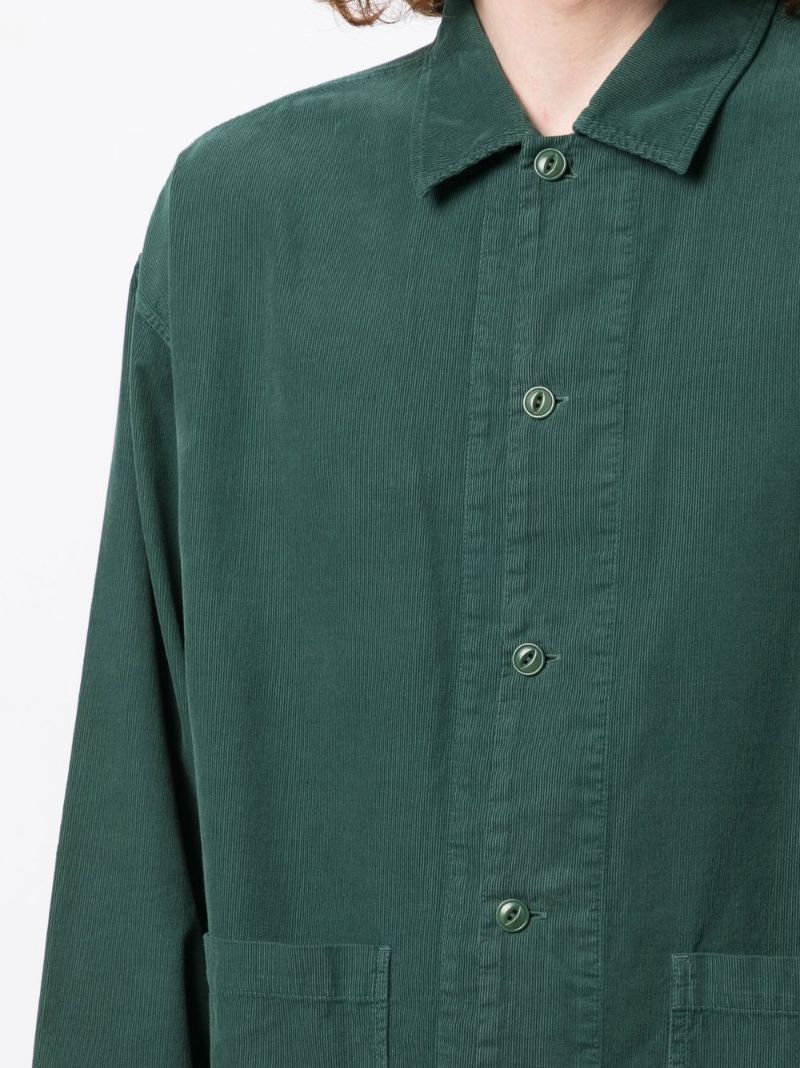 Green Cotton Shirt Jacket