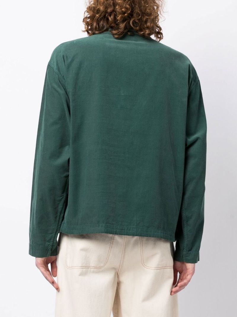 Green Cotton Shirt Jacket