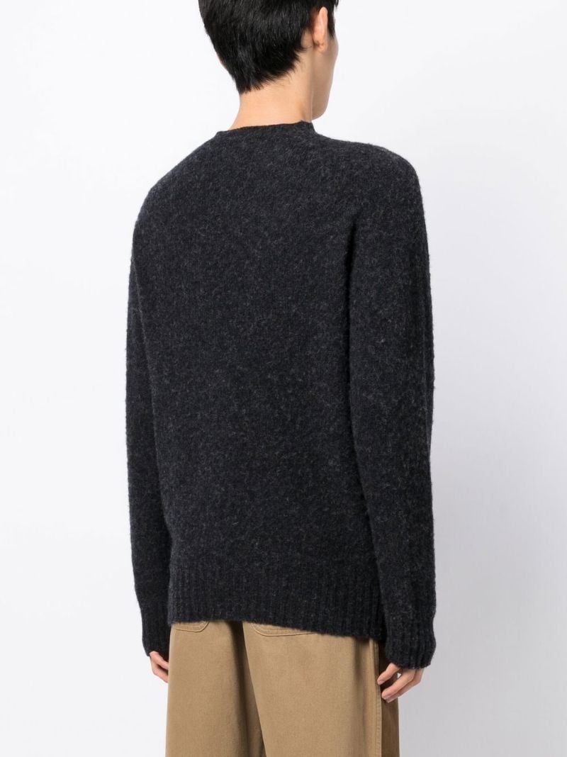 Black Suedehead Wool Sweater