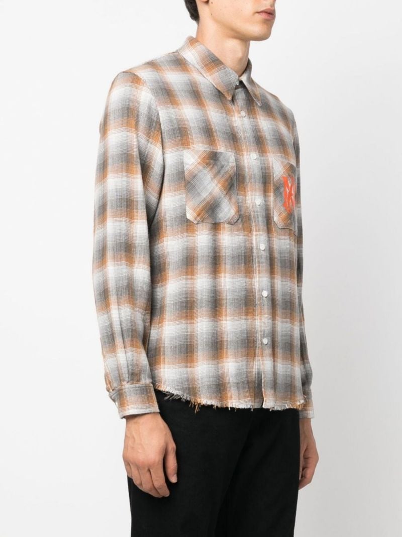 Orange Ma Vintage Stencil Plaid Shirt