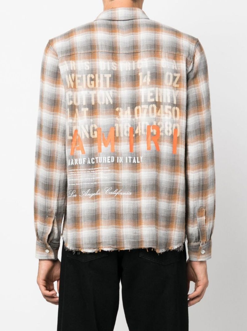 Orange Ma Vintage Stencil Plaid Shirt