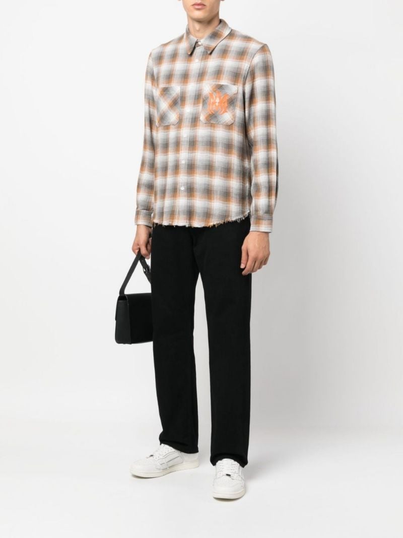 Orange Ma Vintage Stencil Plaid Shirt
