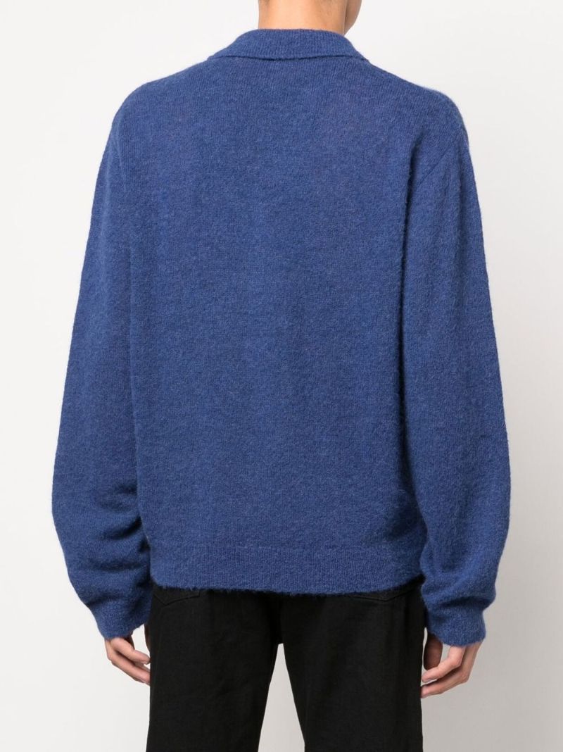 Blue Evening Polo Cardigan