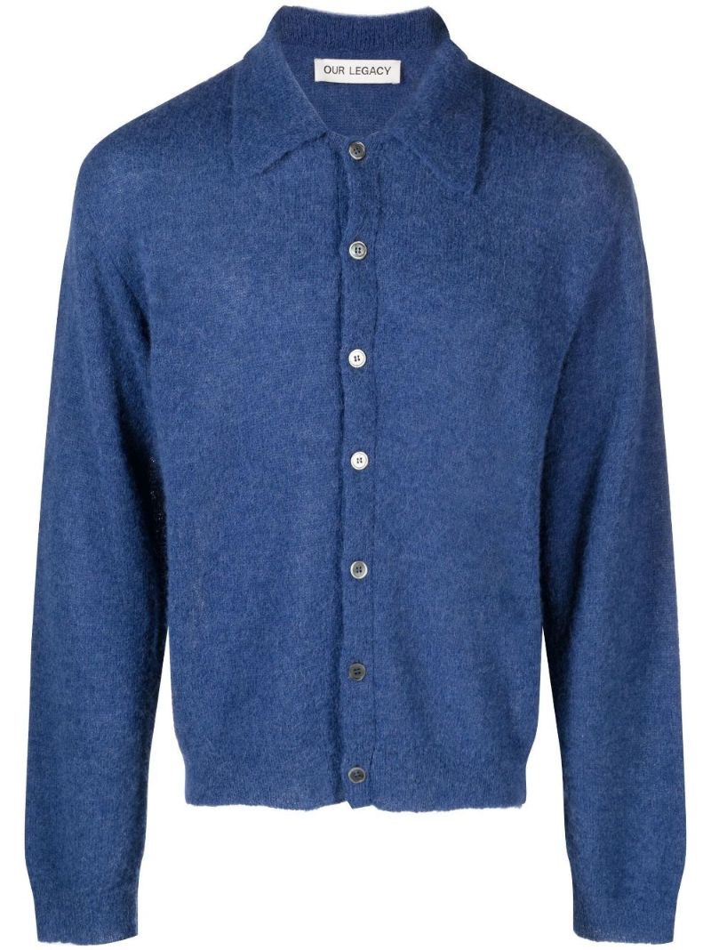 Blue Evening Polo Cardigan