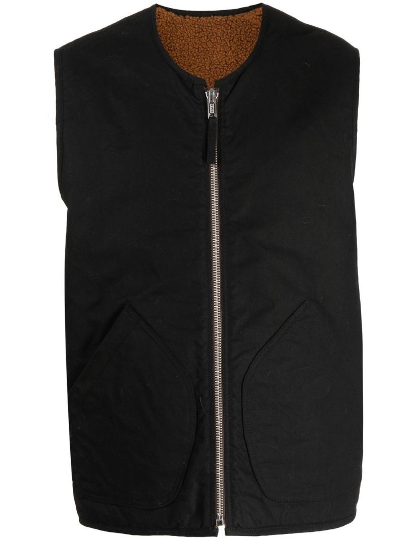 Brown Wyatt Fleece Reversible Gilet
