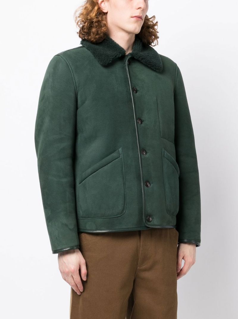 Green Brainticket Suede Jacket