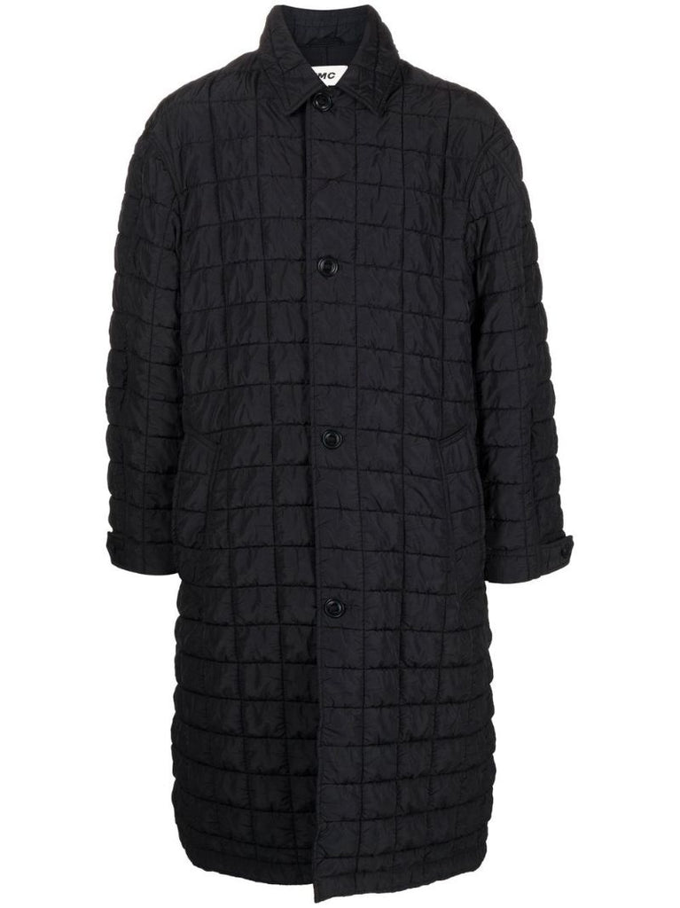 Black Military Quilted Coat