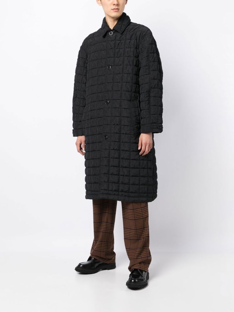 Black Military Quilted Coat