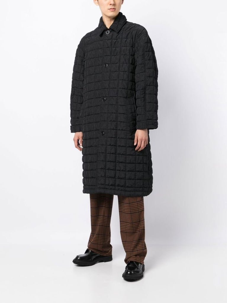Black Military Quilted Coat