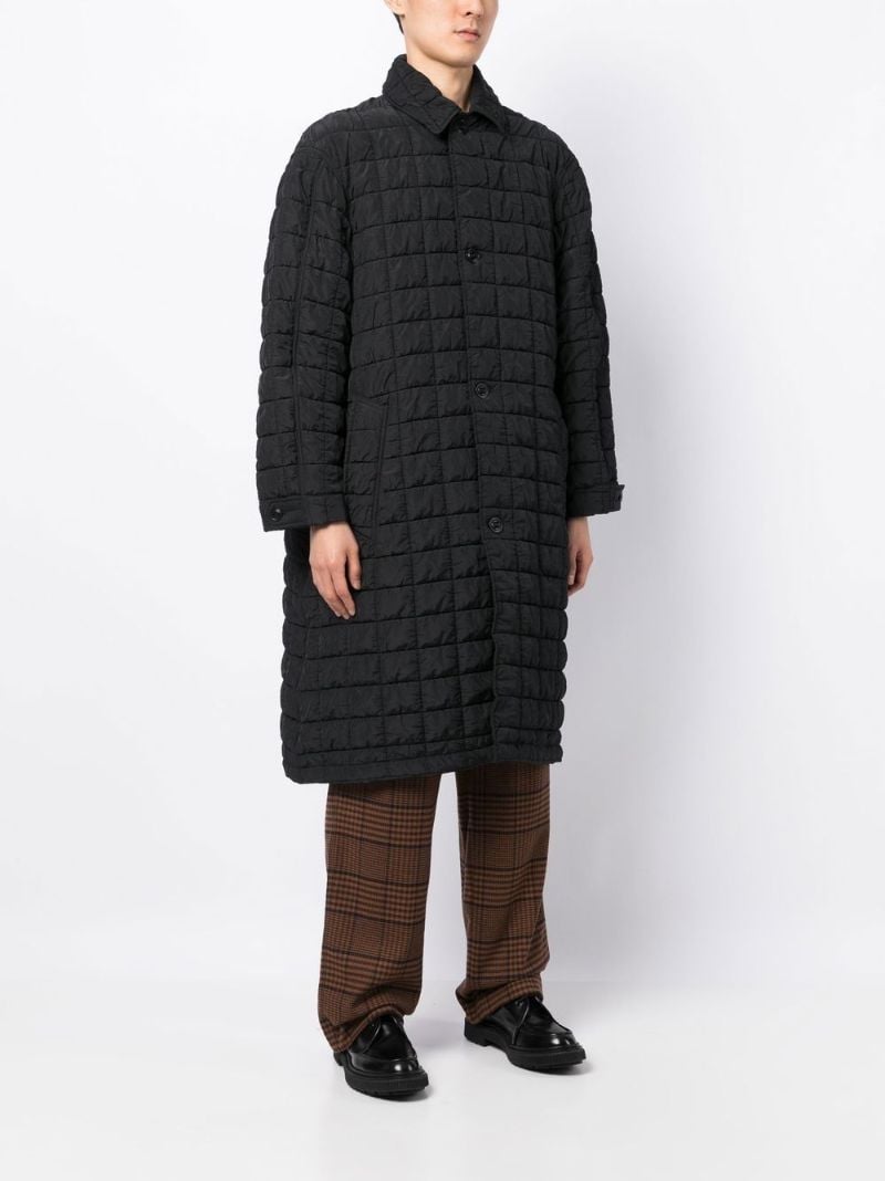 Black Military Quilted Coat