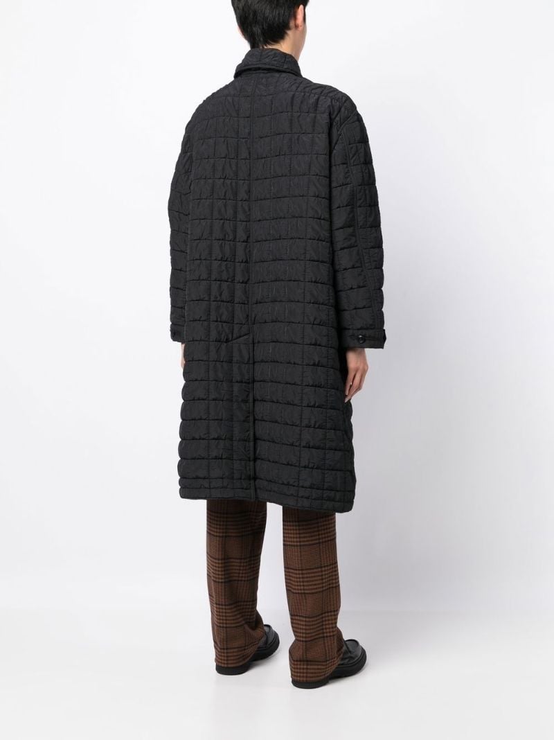 Black Military Quilted Coat