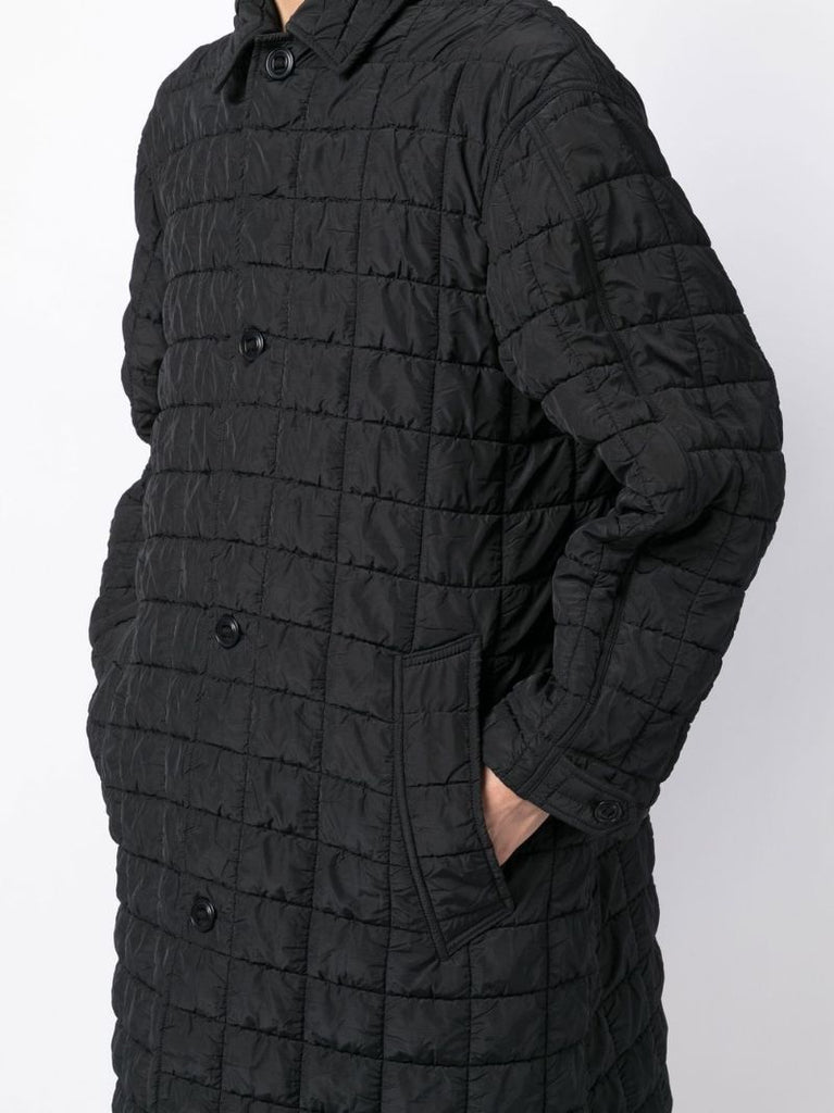 Black Military Quilted Coat