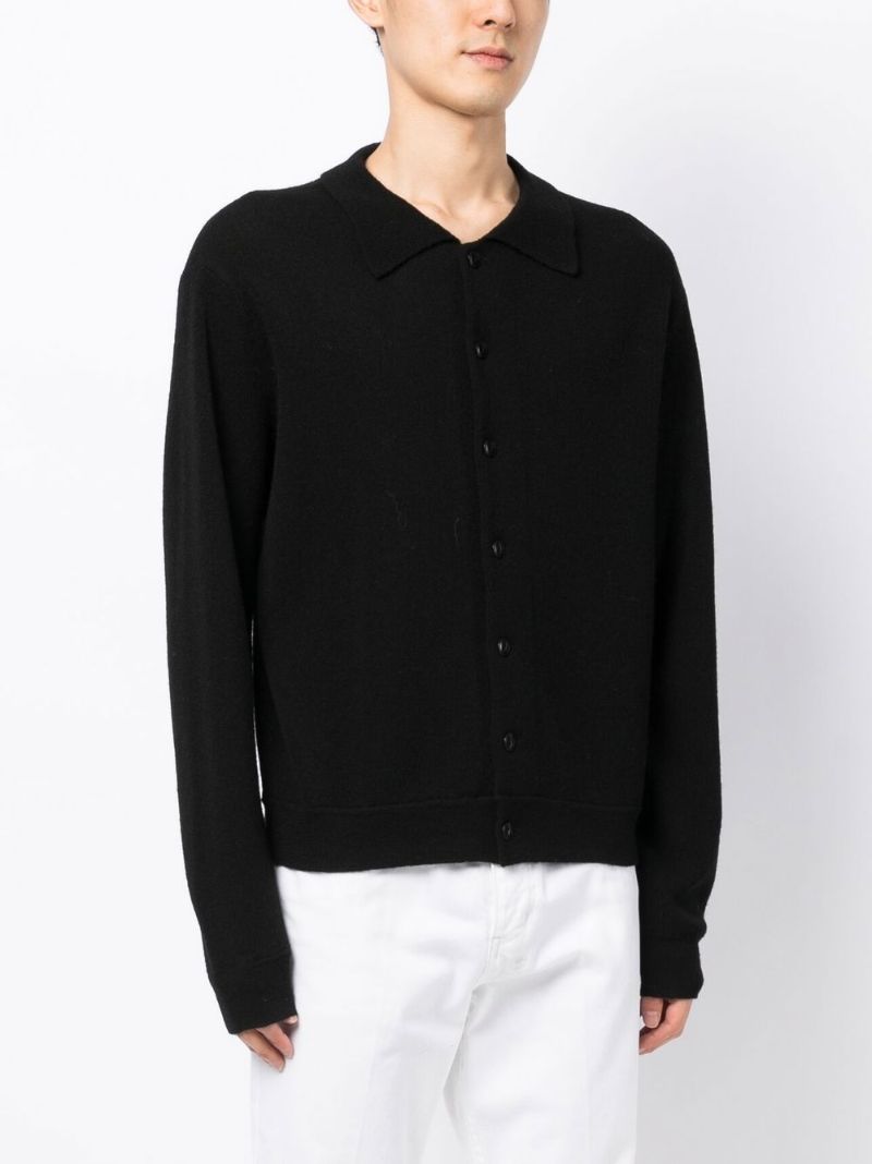Black Rat Pack Wool Cardigan