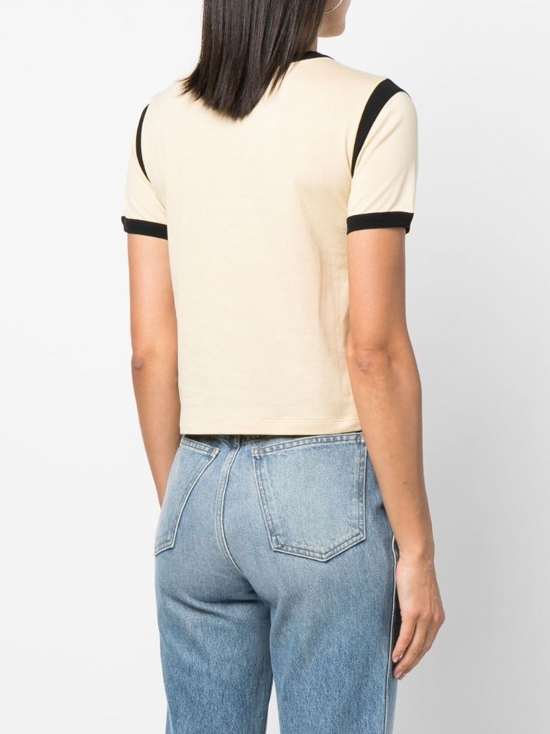 Neutral Triomphe Print Cotton T-shirt