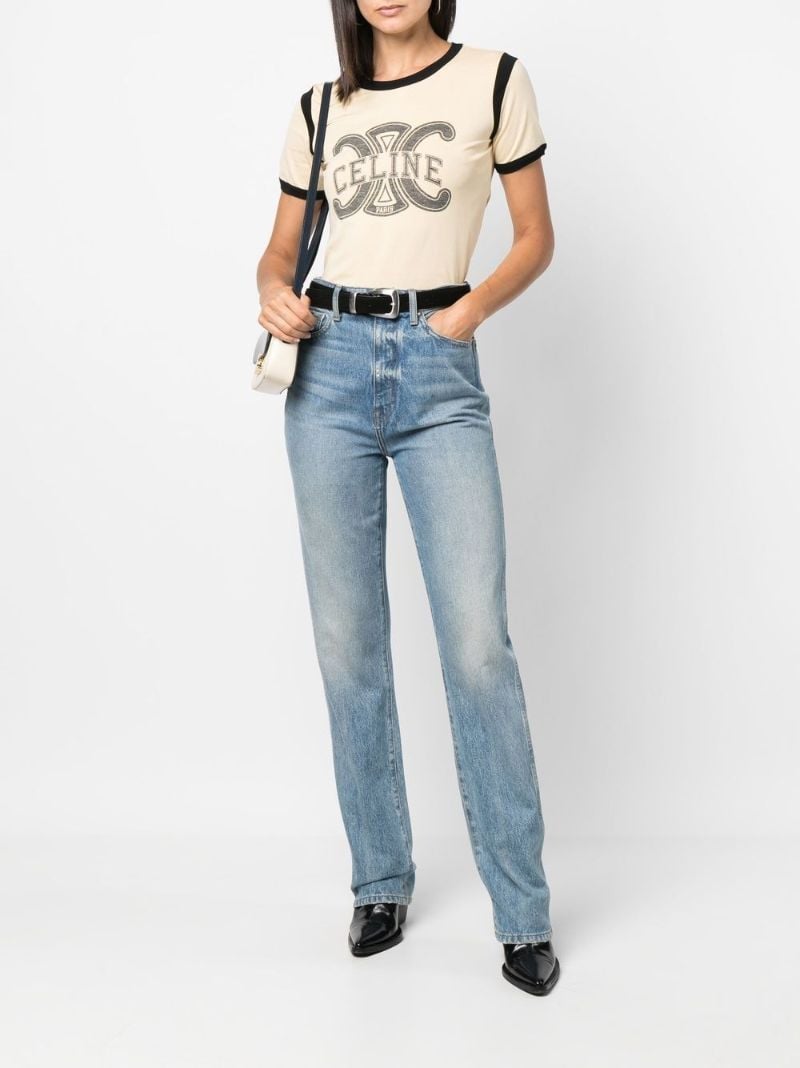 Neutral Triomphe Print Cotton T-shirt