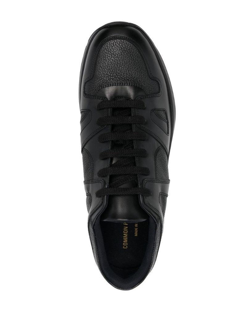 Black Track Technical Leather Sneakers