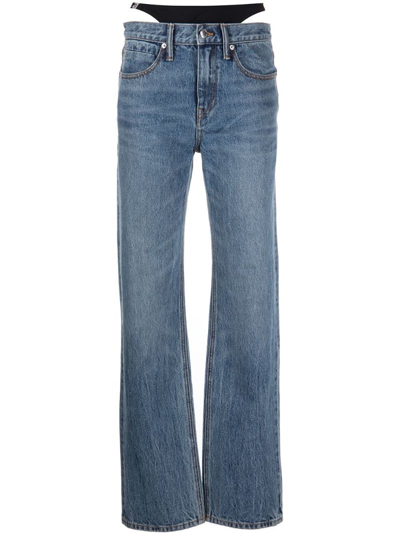 Blue Low-rise Bikini Layer Jeans