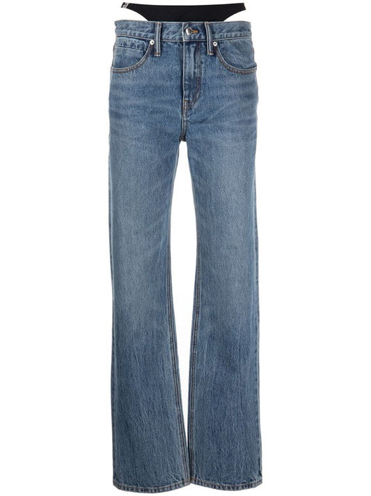 Blue Low-rise Bikini Layer Jeans