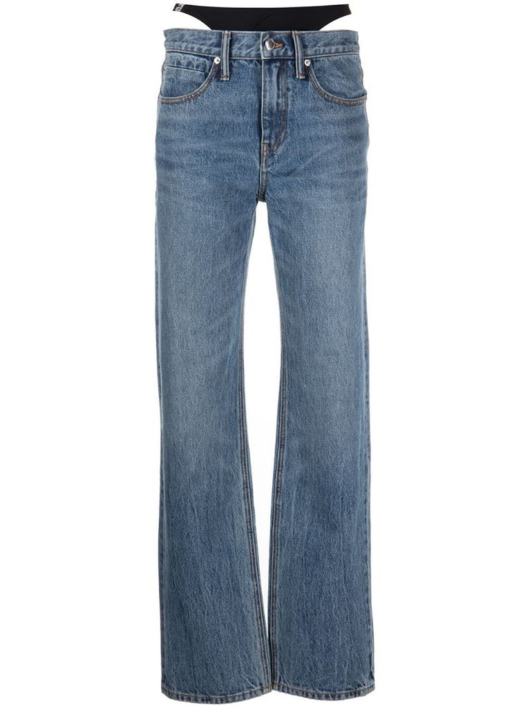Blue Low-rise Bikini Layer Jeans