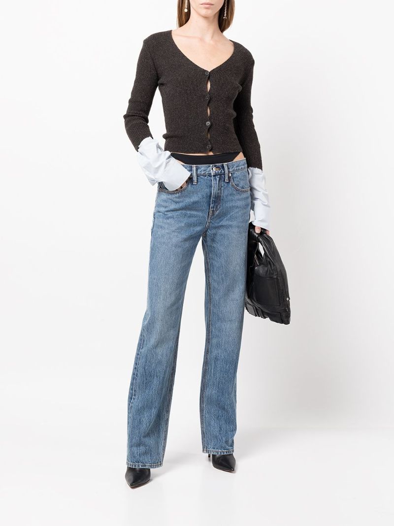 Blue Low-rise Bikini Layer Jeans