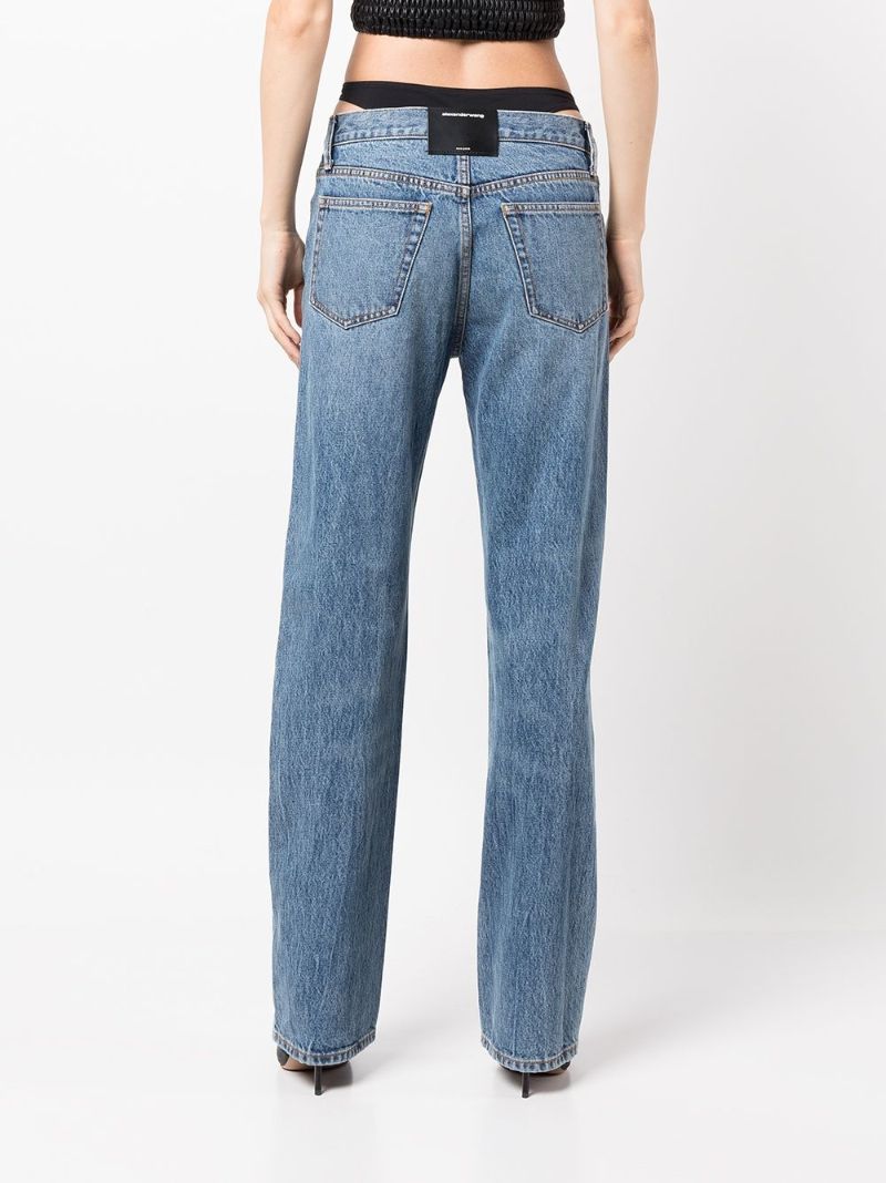 Blue Low-rise Bikini Layer Jeans