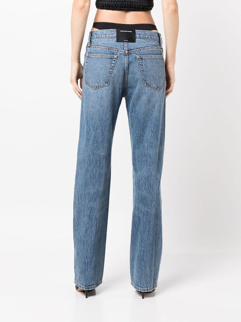 Blue Low-rise Bikini Layer Jeans