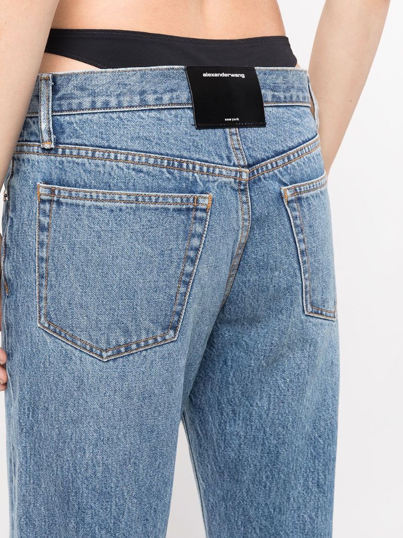 Blue Low-rise Bikini Layer Jeans